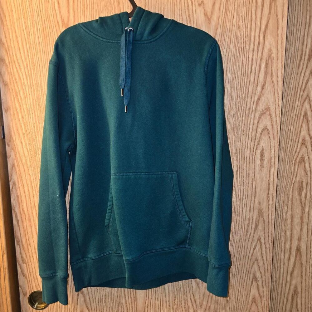 Amazon Essentials Mens Medium Dark Green Pullover Hoodie Sweatshirt Pocket